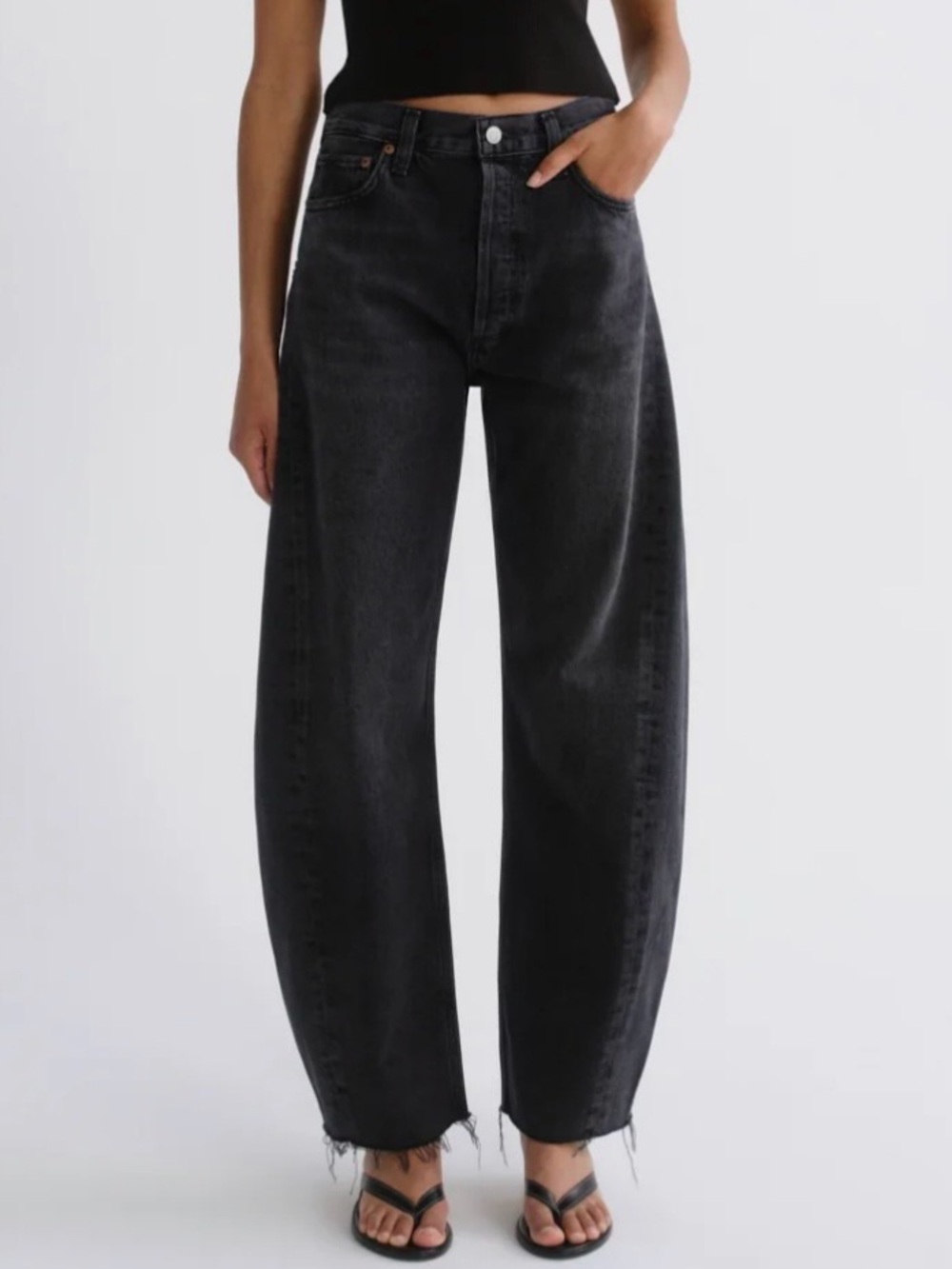 AGOLDE Luna High Rise Pieced Taper (Weightless) Jean in Possess Size 29